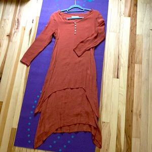 Burnt orange dress from shein great condition knee length